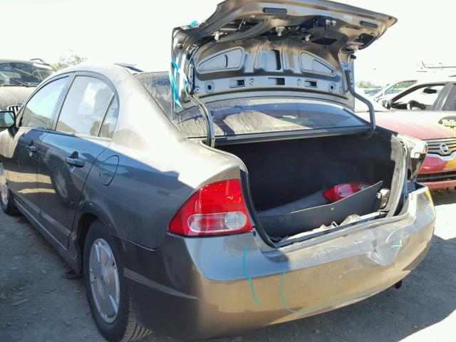 JHMFA36218S009760 - 2008 HONDA CIVIC HYBR GRAY photo 3