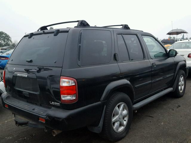 JN8DR07X41W507755 - 2001 NISSAN PATHFINDER BLACK photo 4