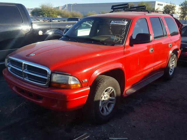 1D8HR58N93F519234 - 2003 DODGE DURANGO SL RED photo 2