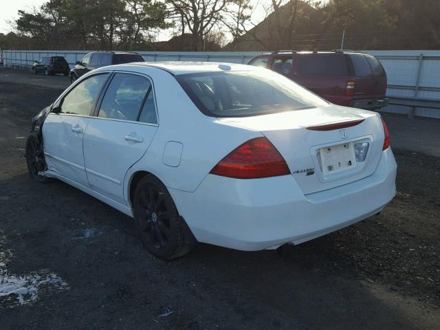 1HGCM665X7A070537 - 2007 HONDA ACCORD EX WHITE photo 3