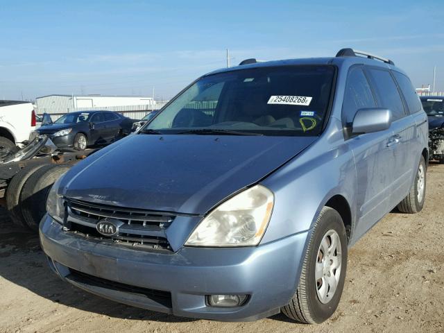 KNDMB233296280527 - 2009 KIA SEDONA EX BLUE photo 2