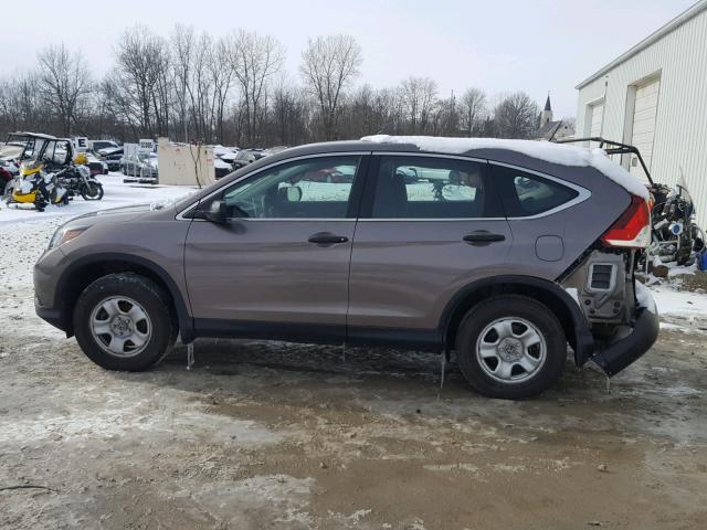 5J6RM4H38EL095389 - 2014 HONDA CR-V LX TAN photo 9