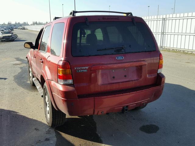 1FMCU941X5KA55362 - 2005 FORD ESCAPE LIM RED photo 3