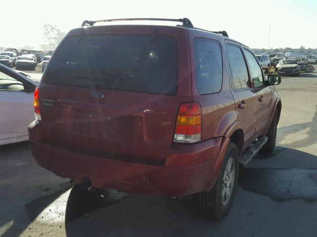 1FMCU941X5KA55362 - 2005 FORD ESCAPE LIM RED photo 4