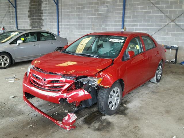 2T1BU4EE5DC990468 - 2013 TOYOTA COROLLA BA RED photo 2