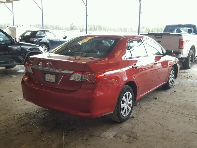 2T1BU4EE5DC990468 - 2013 TOYOTA COROLLA BA RED photo 4