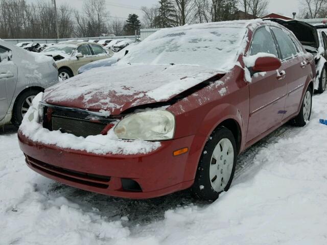 KL5JD56Z66K480625 - 2006 SUZUKI FORENZA RED photo 2