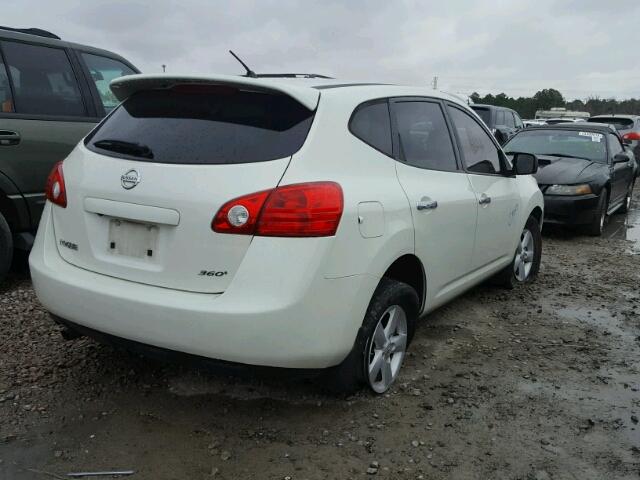 JN8AS5MT2AW002223 - 2010 NISSAN ROGUE S WHITE photo 4