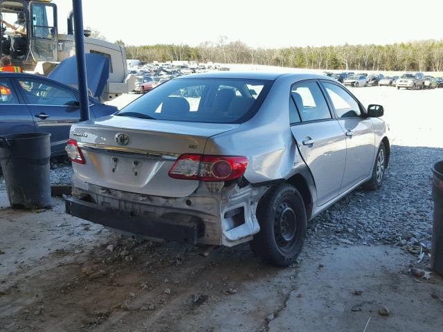 2T1BU4EE5BC541529 - 2011 TOYOTA COROLLA BA SILVER photo 4