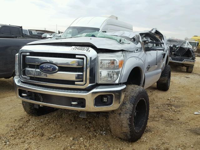 1FT7W2BT2EEA90455 - 2014 FORD F250 SUPER SILVER photo 2