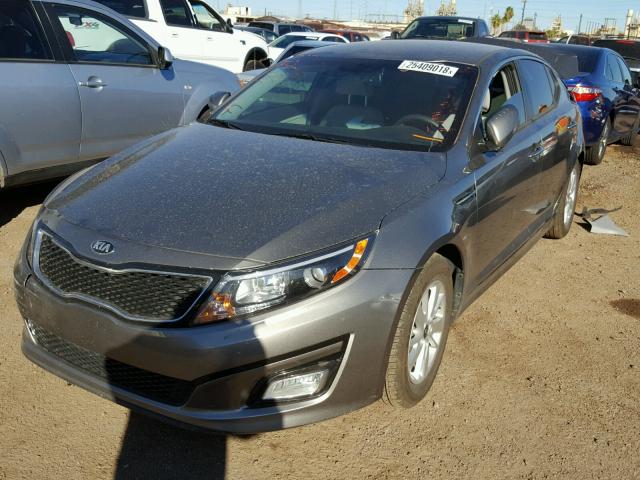 5XXGM4A71FG369270 - 2015 KIA OPTIMA LX GRAY photo 2