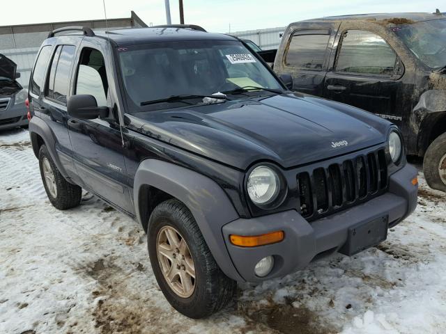 1J4GL48K64W217147 - 2004 JEEP LIBERTY SP BLACK photo 1