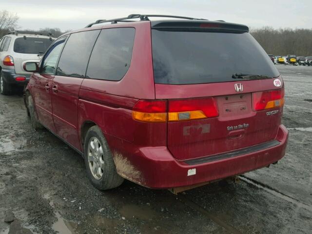 5FNRL18024B013025 - 2004 HONDA ODYSSEY EX MAROON photo 3