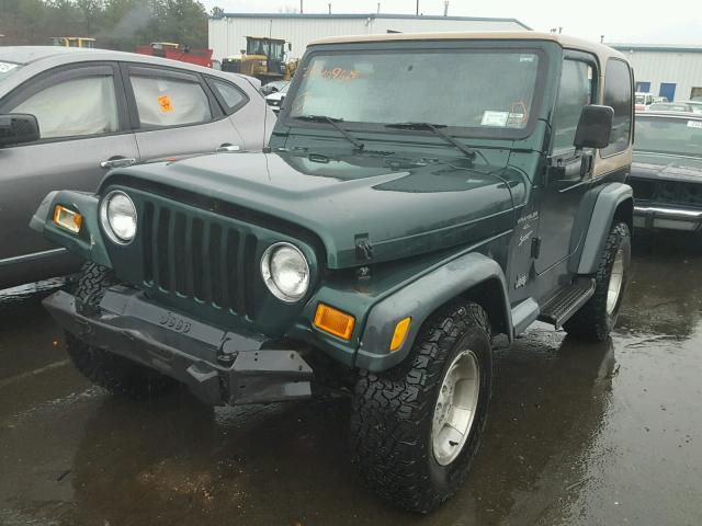 1J4FA49S0YP743452 - 2000 JEEP WRANGLER / GREEN photo 2