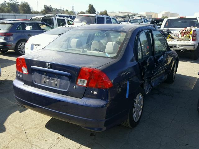 JHMES16535S005065 - 2005 HONDA CIVIC LX BLUE photo 4