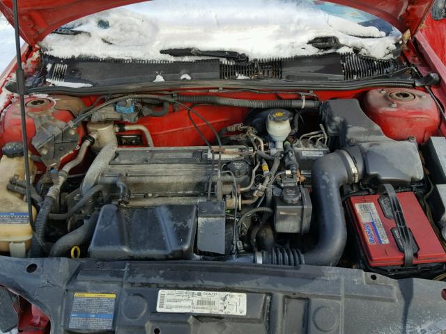 1G1JF52F537333378 - 2003 CHEVROLET CAVALIER L RED photo 7