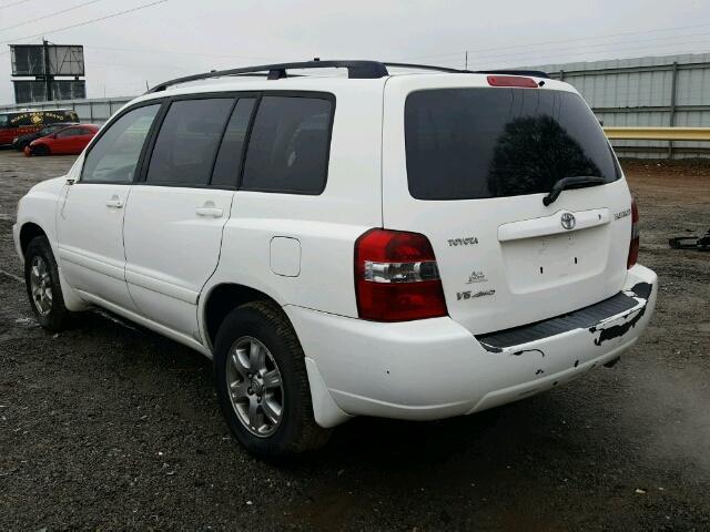 JTEEP21A440048736 - 2004 TOYOTA HIGHLANDER WHITE photo 3