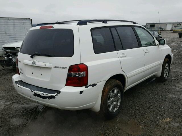 JTEEP21A440048736 - 2004 TOYOTA HIGHLANDER WHITE photo 4