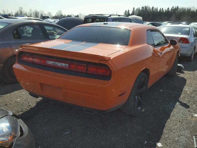 2C3CDYAG4EH250828 - 2014 DODGE CHALLENGER ORANGE photo 4