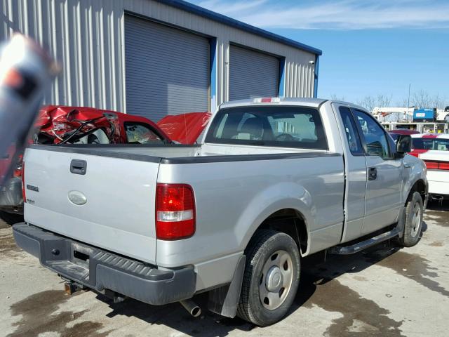 1FTRF12217KD46390 - 2007 FORD F150 SILVER photo 4