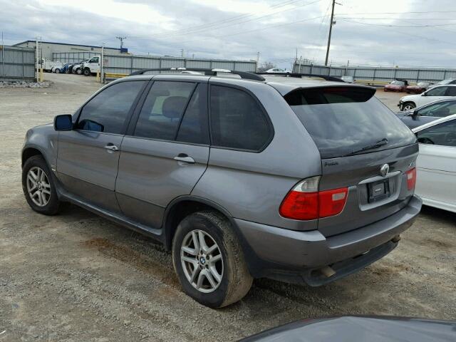 5UXFA13515LY18278 - 2005 BMW X5 3.0I GRAY photo 3