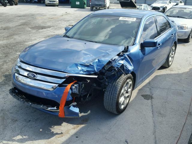 3FAHP0HA4AR341825 - 2010 FORD FUSION SE BLUE photo 2