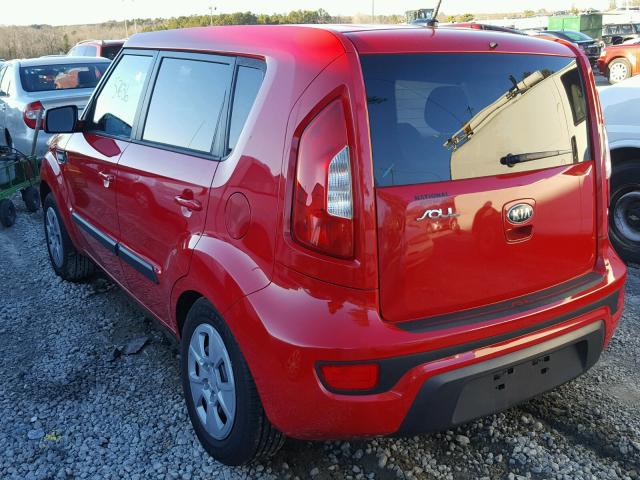 KNDJT2A57D7598232 - 2013 KIA SOUL RED photo 3