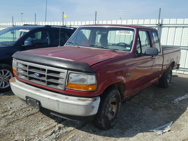 1FTEX15YXSKB35838 - 1995 FORD F150 RED photo 2