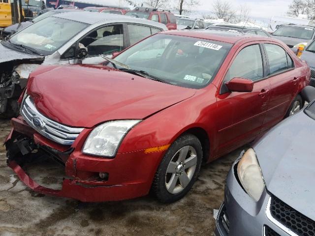 3FAHP01199R157809 - 2009 FORD FUSION SE RED photo 2