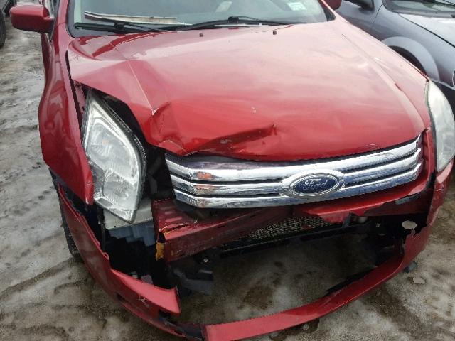 3FAHP01199R157809 - 2009 FORD FUSION SE RED photo 7