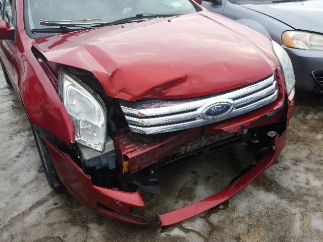 3FAHP01199R157809 - 2009 FORD FUSION SE RED photo 9