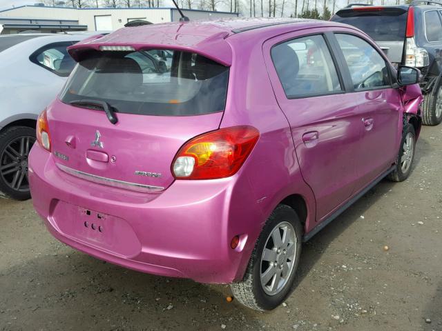 ML32A4HJ2FH051524 - 2015 MITSUBISHI MIRAGE ES PINK photo 4