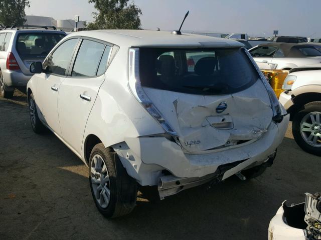 1N4AZ0CP8DC425432 - 2013 NISSAN LEAF S WHITE photo 3