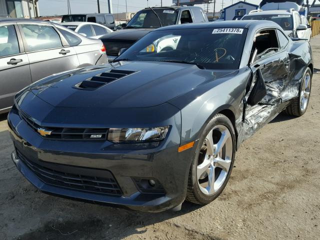 2G1FK1EJ6F9257277 - 2015 CHEVROLET CAMARO 2SS CHARCOAL photo 2