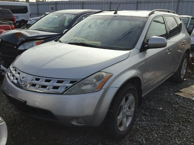 JN8AZ08W24W307129 - 2004 NISSAN MURANO SL SILVER photo 2