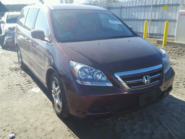 5FNRL384X7B109181 - 2007 HONDA ODYSSEY EX MAROON photo 1