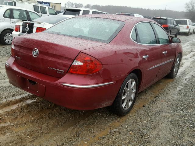 2G4WE537751268729 - 2005 BUICK LACROSSE C BURGUNDY photo 4