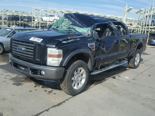 1FTWW31R68EB54914 - 2008 FORD F350 SRW S BLACK photo 2