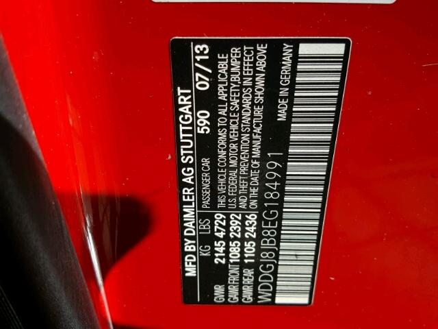 WDDGJ8JB8EG184991 - 2014 MERCEDES-BENZ C 350 4MAT RED photo 10