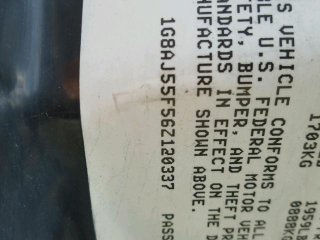 1G8AJ55F56Z120337 - 2006 SATURN ION LEVEL მწვანე ფოტო 10