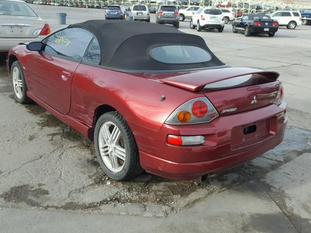 4A3AE55H85E009716 - 2005 MITSUBISHI ECLIPSE SP RED photo 3