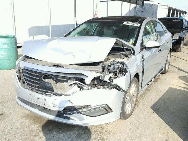 5NPE34AF3FH105361 - 2015 HYUNDAI SONATA SPO SILVER photo 2