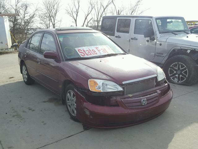 2HGES26773H562009 - 2003 HONDA CIVIC EX წითელი ფოტო 1