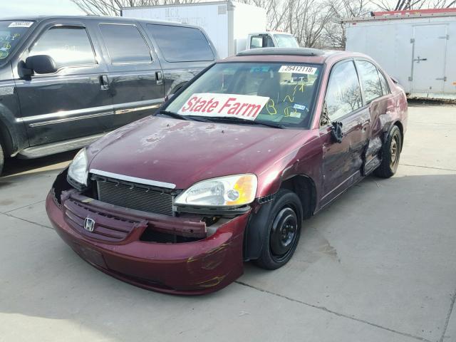 2HGES26773H562009 - 2003 HONDA CIVIC EX წითელი ფოტო 2