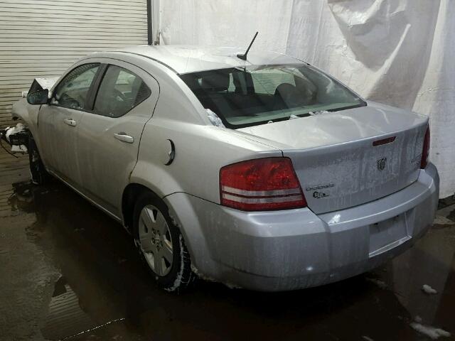 1B3CC4FB2AN106752 - 2010 DODGE AVENGER SX SILVER photo 3