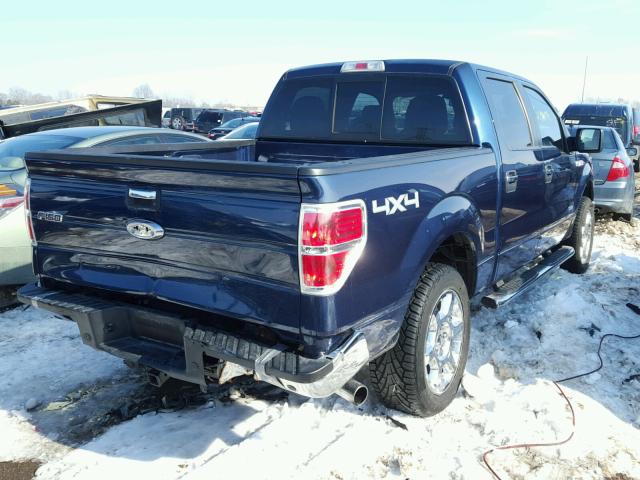 1FTFW1ET0DFD96273 - 2013 FORD F150 SUPER BLUE photo 4