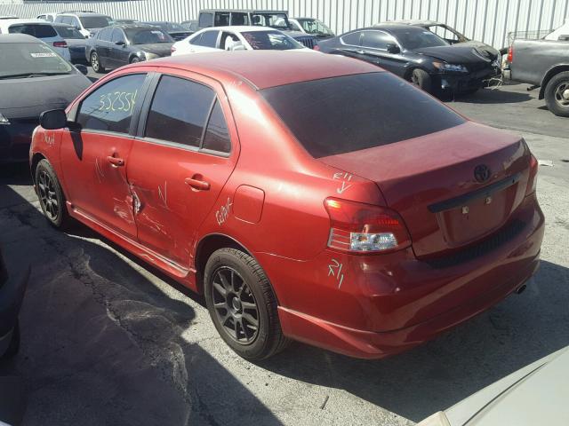 JTDBT923781227140 - 2008 TOYOTA YARIS RED photo 3