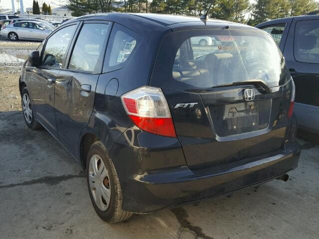 JHMGE8H28AS006413 - 2010 HONDA FIT BLACK photo 3