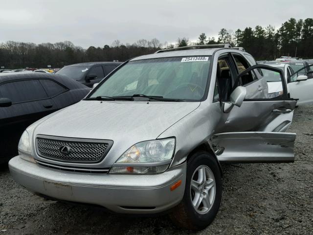 JTJGF10U210103456 - 2001 LEXUS RX 300 SILVER photo 2