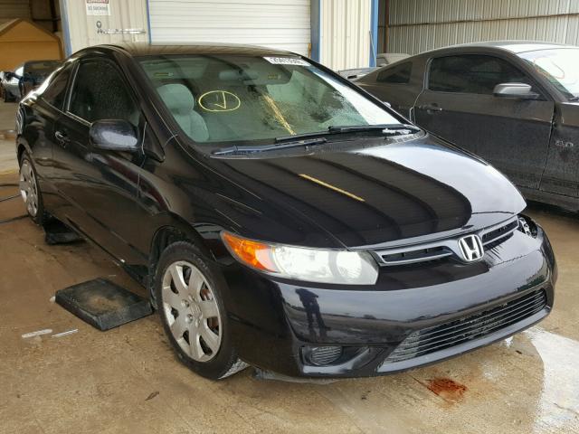 2HGFG11677H507936 - 2007 HONDA CIVIC LX BLACK photo 1